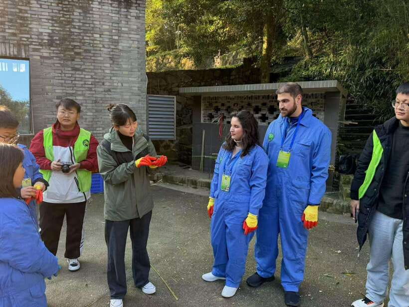Chengdu: Dujiangyan Panda Base Volunteering Day Trip - Getting ready at Dujiangyan Panda Base
