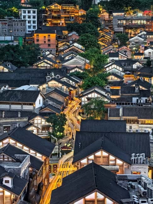 Chongqing: Magic Night View and Secret Viewing Spots Tour - The metro ride becomes part of the experience