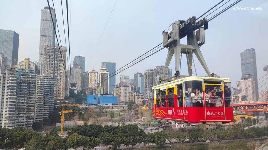 Chongqing: One-Day Extravaganza: Hit All the Must-See Spots! - Liziba’s light rail through a residential building