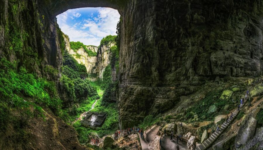 Chongqing: Private Day Tour to Wulong Karst Geological Park - Tianlong Bridge is the first great reveal