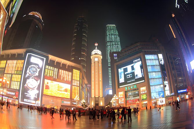 Chongqing Private Tour Pandas City Must See Hot Pot All in one - Hongya Cave after dark