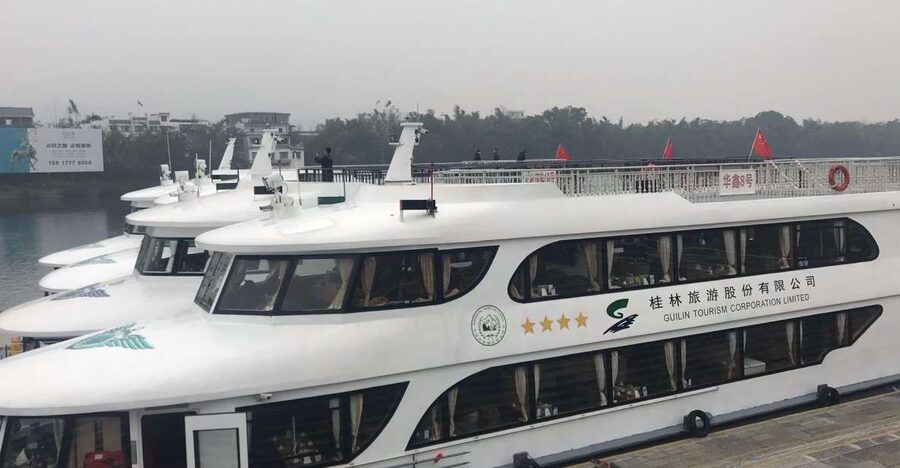 From Guilin: 4 Star Luxury Li River Cruise with Buffet Lunch - From downtown Guilin to Zhujiang Pier