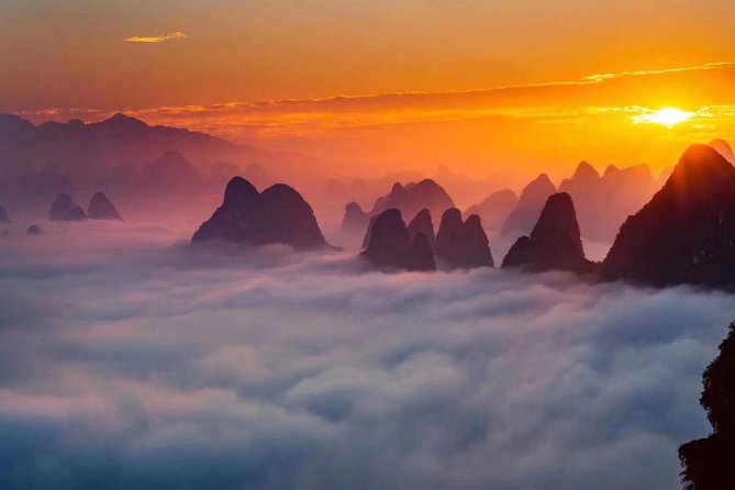 Full/Half-Day Yangshuo Xianggong Mountain Sunrise Private Tour - Reaching the viewpoint at sunrise