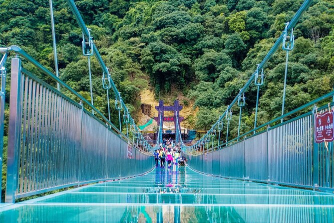 Glass Bridge Waterfall Ravine Underground River Cave Private Tour - Gulong Gorge and its high glass skywalk