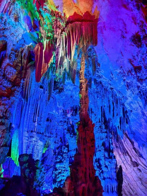 Guilin: Cave, Yulong Rafting, Glass-bottomed skywalk & Show - One very full day from cave to river stage
