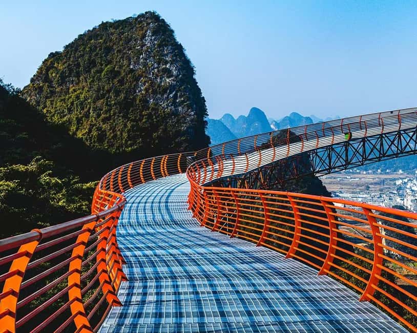 Guilin: Cave, Yulong Rafting, Glass-bottomed skywalk & Show - The Yulong River by traditional bamboo raft