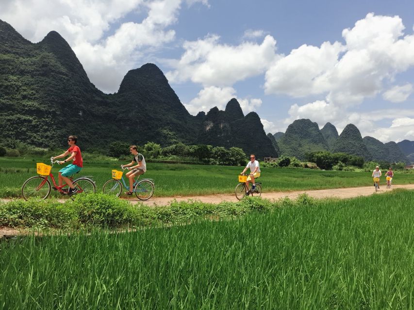 Guilin: Li River Cruise with Buffalo and Tour of Yangshuo - Cycling through the Yangshuo countryside
