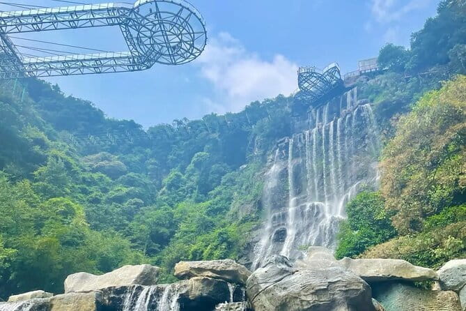 Gulong Gorge Glass Skywalk Bridge and waterfall View Private Tour - Canton Tower gives the day an easier finish
