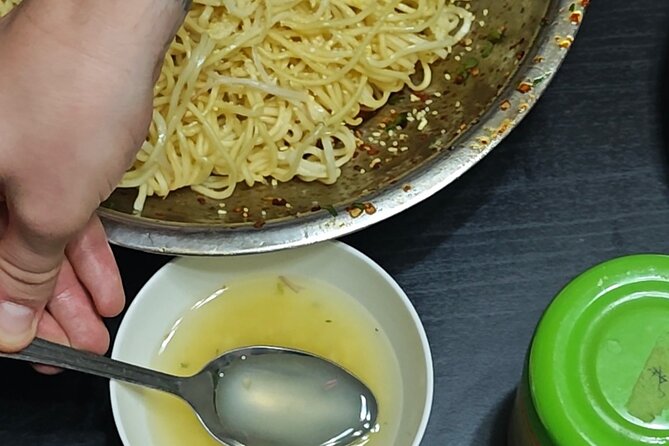 Learn cold noodle and wolf-teeth potato at local home - Cutting and frying wolf-teeth potatoes