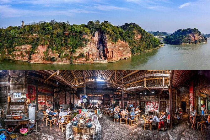 Leshan Buddha + Panda Base or Old Tea House Private Day Tour - Seeing the Giant Buddha by boat