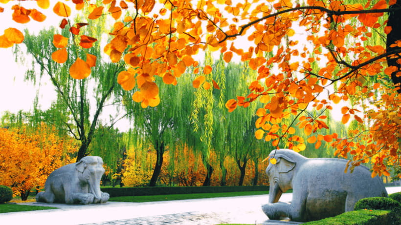 Ming Tombs Admission Ticket - Zhaoling and a restored imperial mausoleum