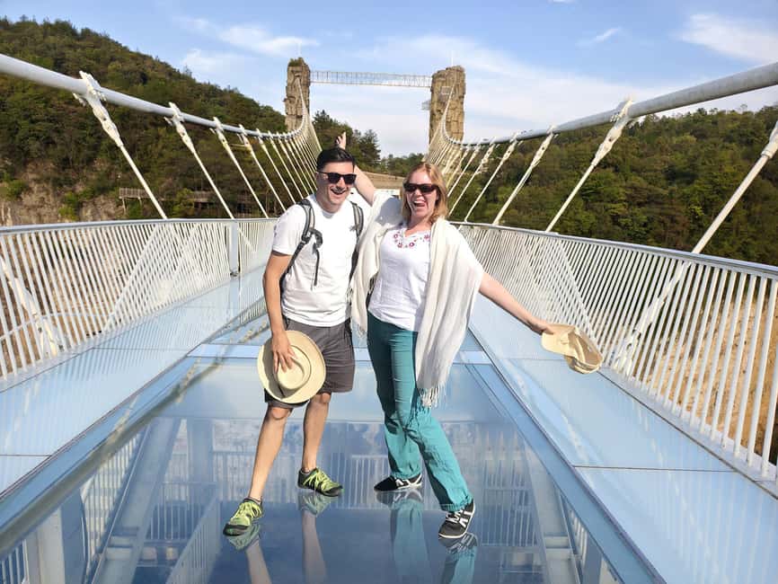 One Day Mini Group Tour to Glass Bridge and Tianmen Mountain - Crossing the Glass Bridge above Grand Canyon