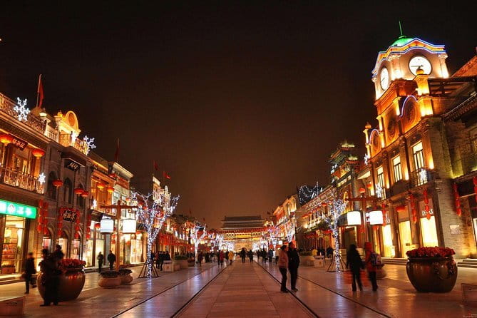 Private Beijing Night Walking Tour with Flag Lowering Ceremony at Tiananmen Square - Qianmen Old Street and its red lanterns