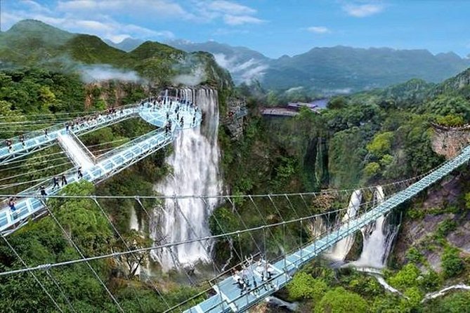 Private Tour to Gulong Canyon with Glass Bridge and Water Falls from Guangzhou - Walking into Gulong Gorge