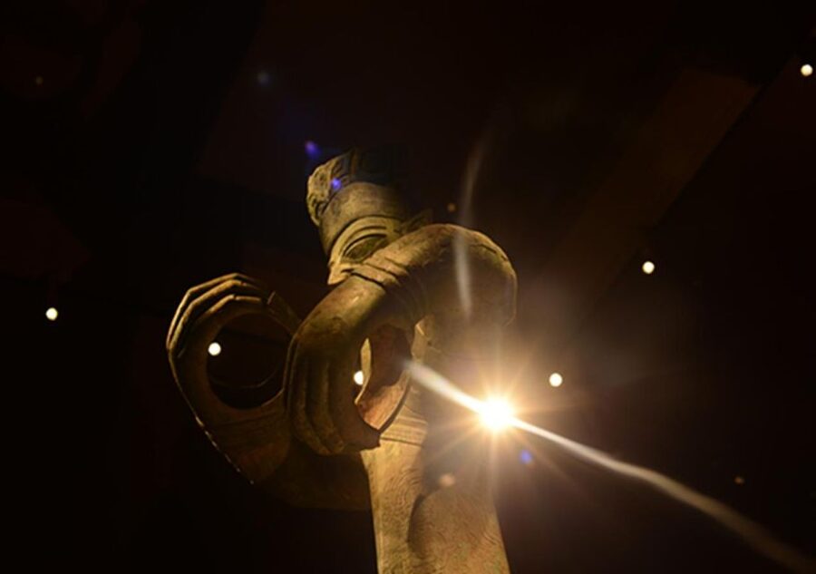 Sanxingdui Museum Small Group Tour with Optional Panda Base - The museum entry process