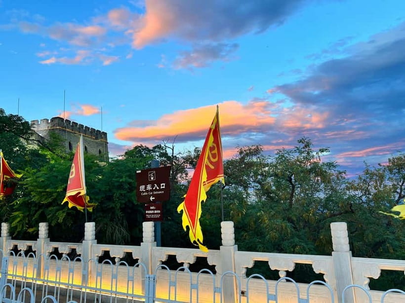 Sunset Glow at Mutianyu Great Wall Night Bus Tour+Ticket - Walking the illuminated wall and watchtowers