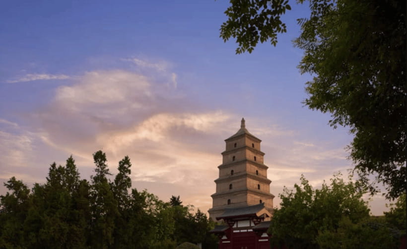 Xi'an: Daci'en Temple(Great Wild Goose Pagoda) E-ticket - Adding the musical fountain nearby